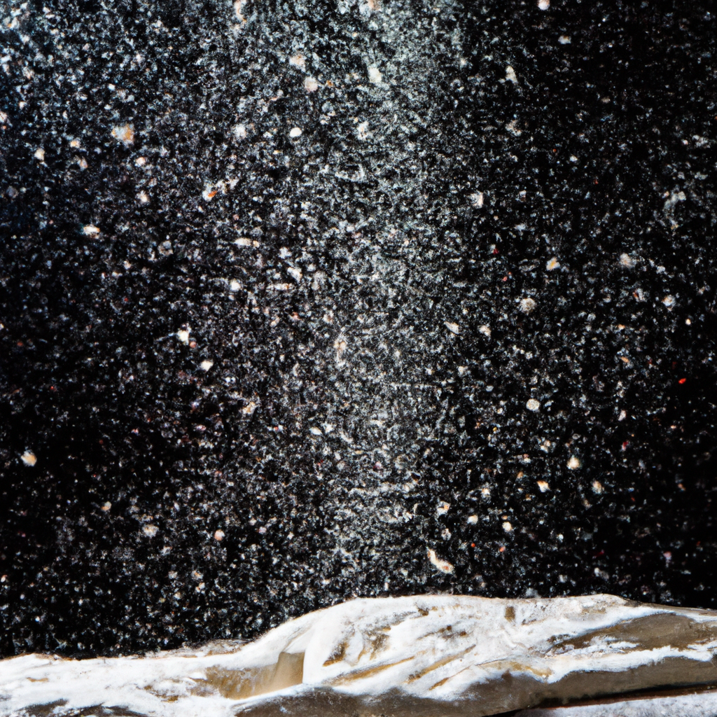 Hand-tossed dough flying with flour particles