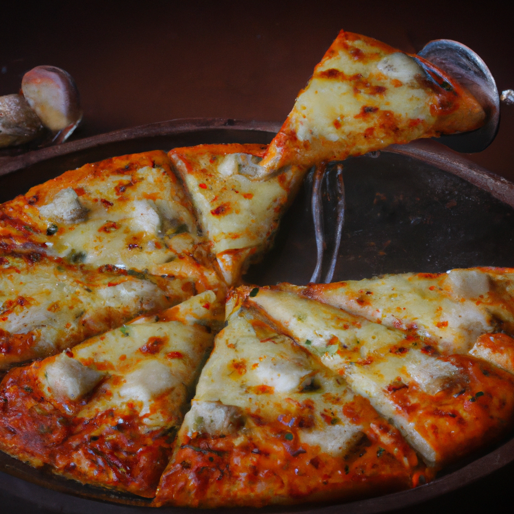 Fresh margherita pizza on wooden board with melting cheese and steam, Indian style